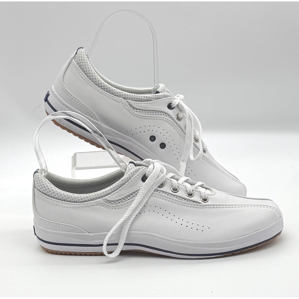 Keds Spirit UBAL Sneakers Women 8.5 White Leather Casual Gum Sole Athletic NEW